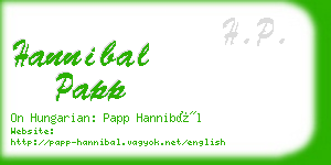 hannibal papp business card